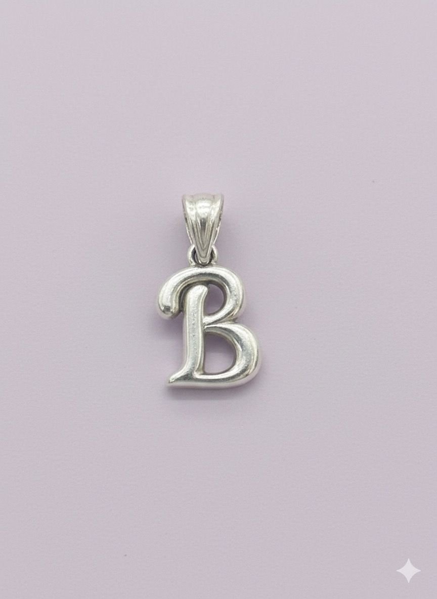 92.5 Elegant Silver Alphabet “B” Pendant